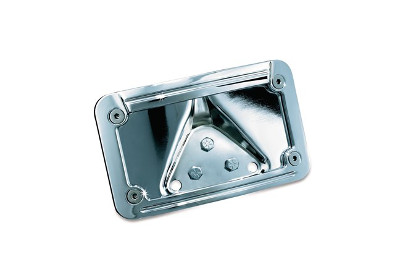 L.E.D. LIGHTED CURVED LAYDOWN LICENCE PLATE  CHROME